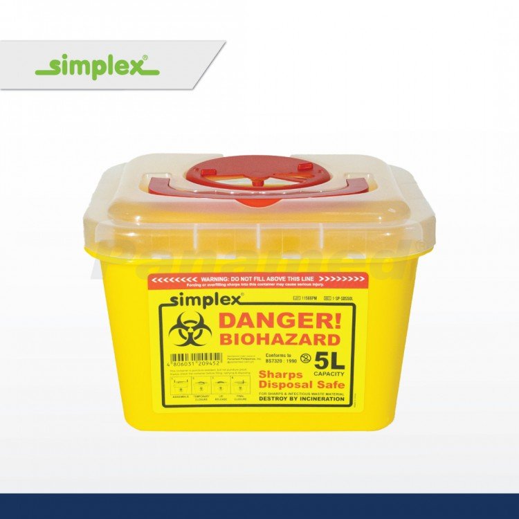 Simplex Sharps Disposal Safe 5L